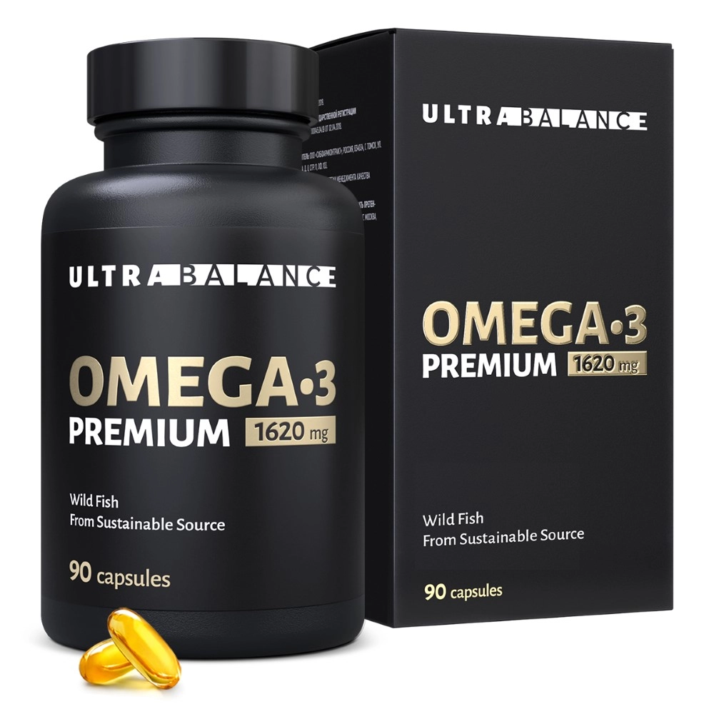 Ultrabalanceомега-3премиумжирныекислотывысокойконцентрации90шт.капсулымассой1620мг