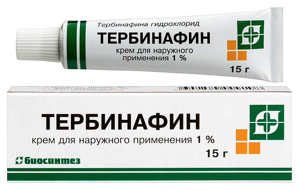Изображение товара Тербинафин 1% крем 15 гр для лечения грибковых заболеваний кожи