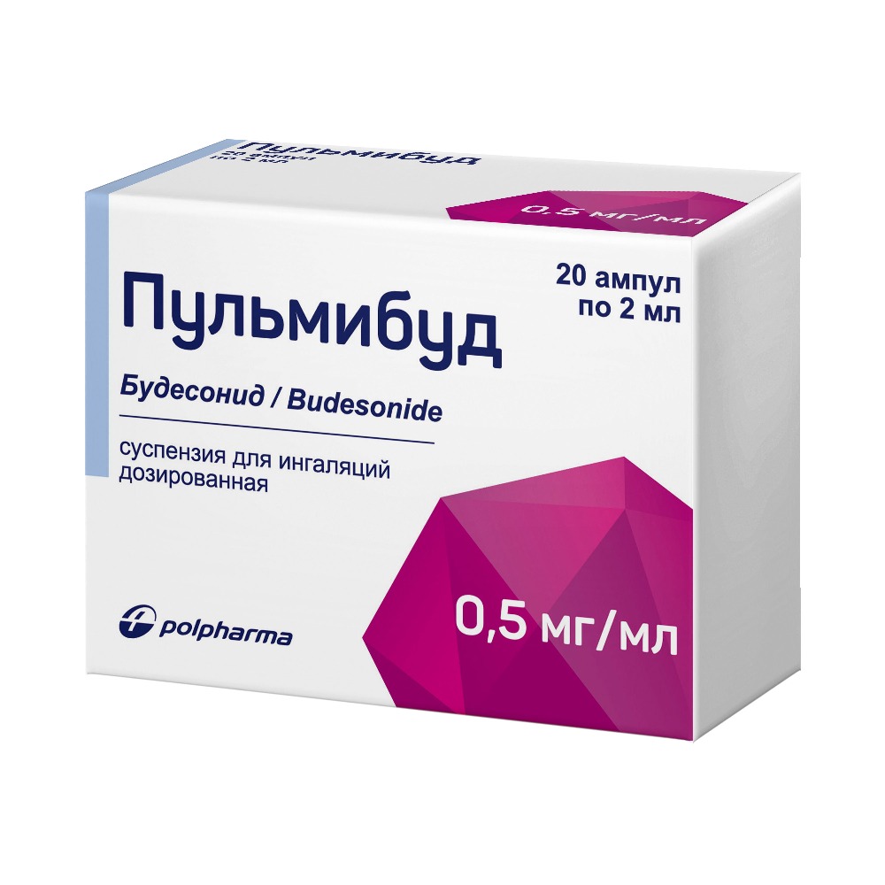 Пульмибуд 0,5 мг/мл суспензия для ингаляций 2 мл ампулы 20 шт. - цена 820  руб., купить в интернет аптеке в Асбесте Пульмибуд 0,5 мг/мл суспензия для  ингаляций 2 мл ампулы 20 шт., инструкция по применению