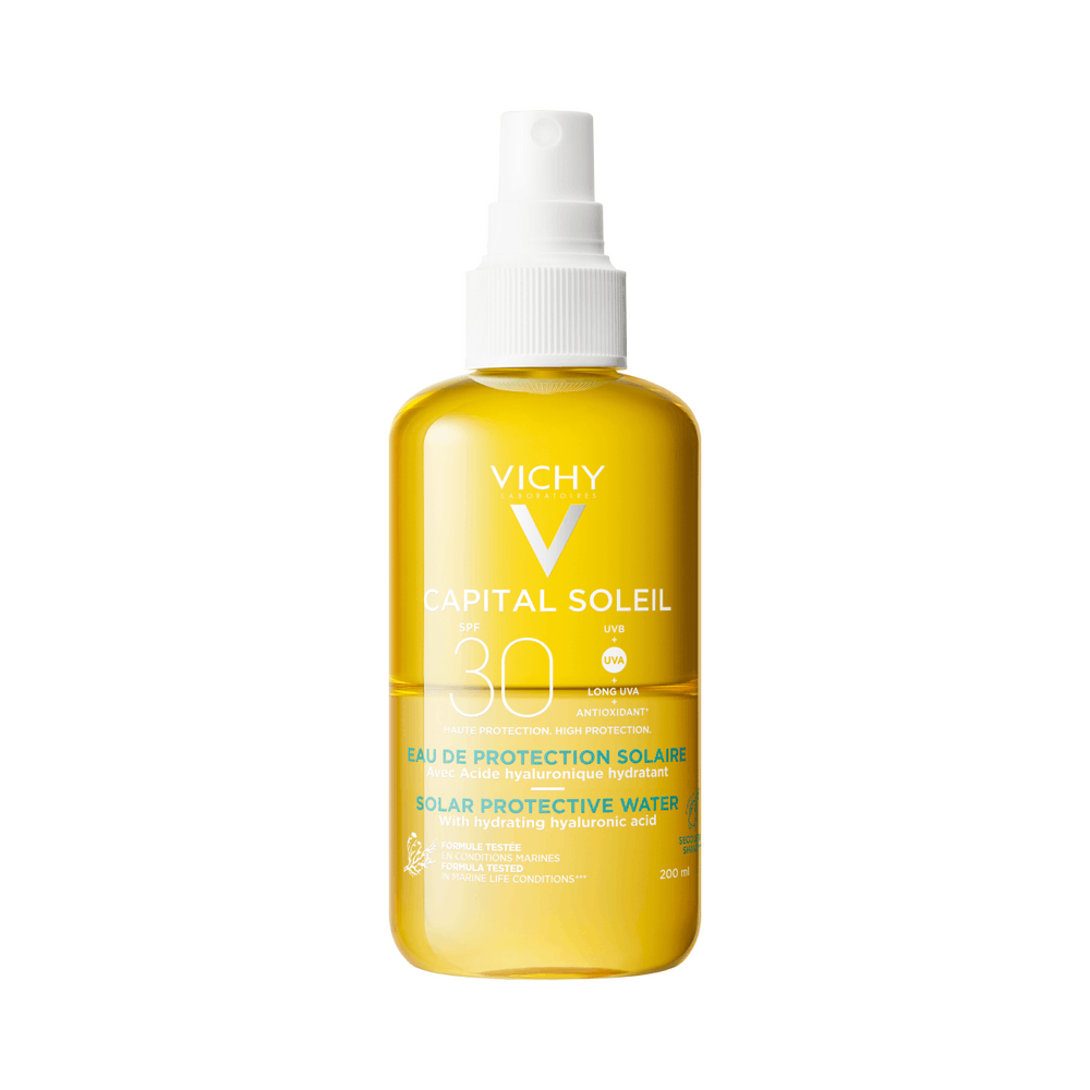 Изображение товара Vichy Capital Soleil солнцезащитный спрей SPF30 200 мл двухфазный увлажняющий Изображение товара Vichy Capital Soleil солнцезащитный спрей SPF30 200 мл двухфазный увлажняющий