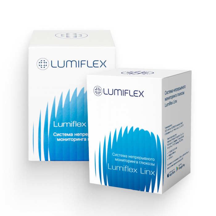 Изображение товара Набор из 2х уп. СИСТЕМА НЕПРЕРЫВНОГО МОНИТОРИНГА ГЛЮКОЗЫ LUMIFLEX LINX по специальной цене Изображение товара Набор из 2х уп. СИСТЕМА НЕПРЕРЫВНОГО МОНИТОРИНГА ГЛЮКОЗЫ LUMIFLEX LINX по специальной цене
