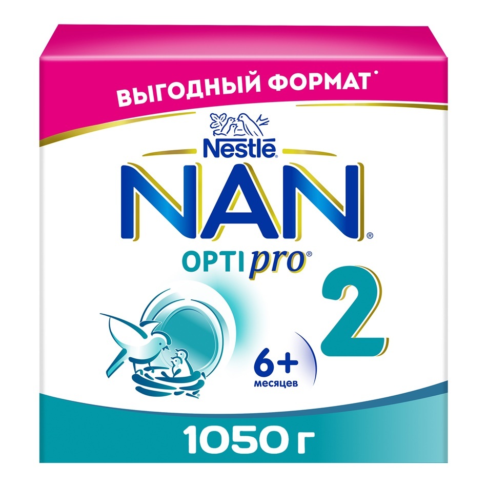 Изображение товара Молочная смесь Nan 2 Optipro с олигосахаридами, сухая, 1050 г