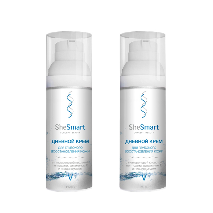Изображение товара Набор 1+1 SheSmart Дневной крем для глубокого восстановления кожи со скидкой 50%
