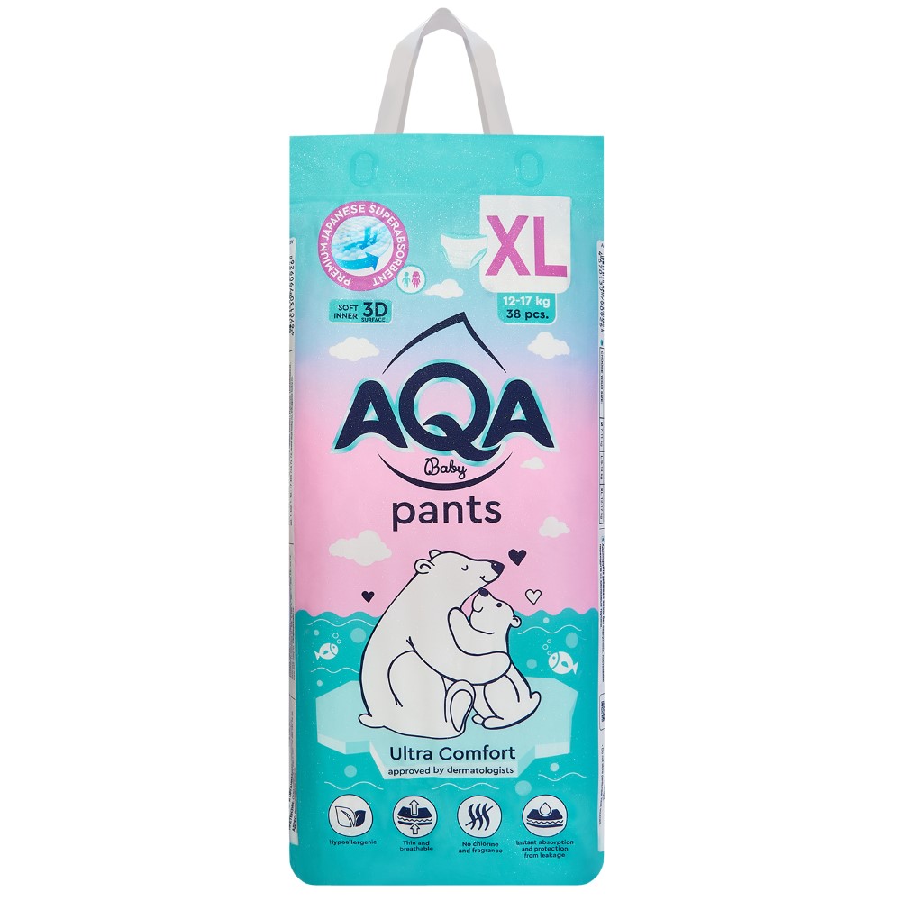 Изображение товара Подгузники-трусики Aqa baby Ultra Comfort XL для малышей 12-17 кг
