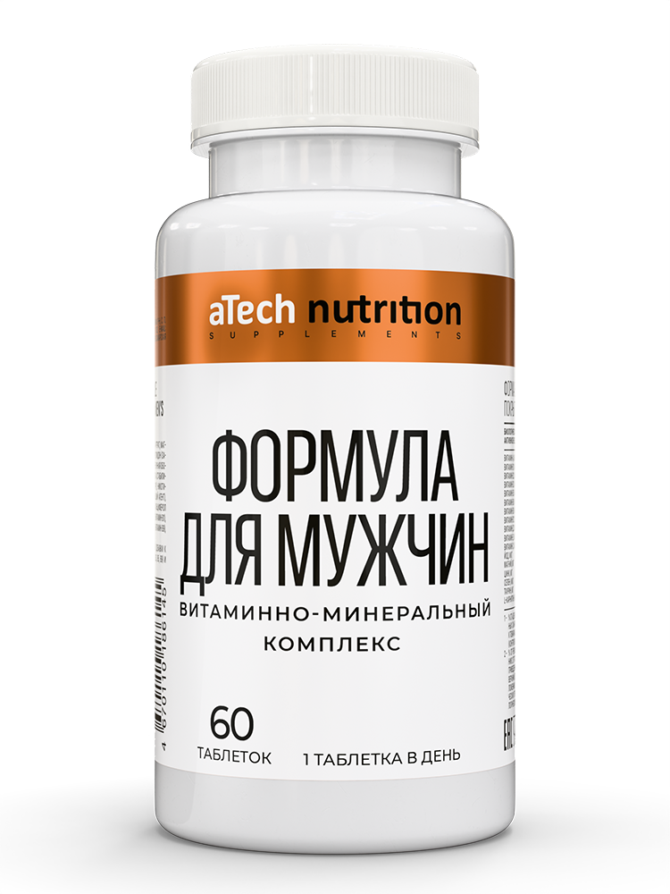 Изображение товара Atech nutrition витаминно-минеральный комплекс формула для мужчин 60 шт. таблетки массой 1380 мг