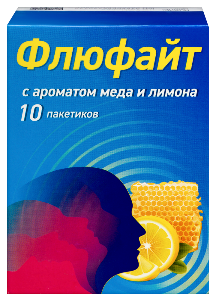 Изображение товара Флюфайт порошок для приготовления раствора 10 шт мед лимон 5 г для простуды и гриппа