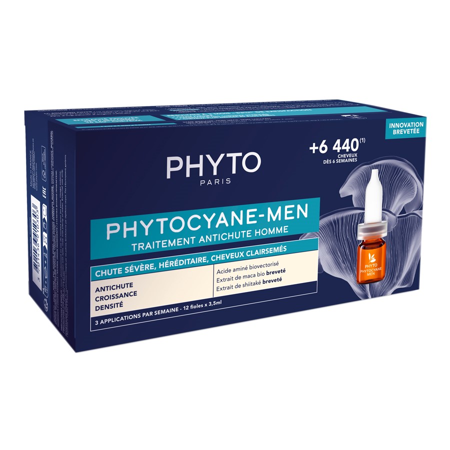 Изображение товара Phyto Phytocyane Men сыворотка против выпадения волос для мужчин 3,5 мл 12 шт.