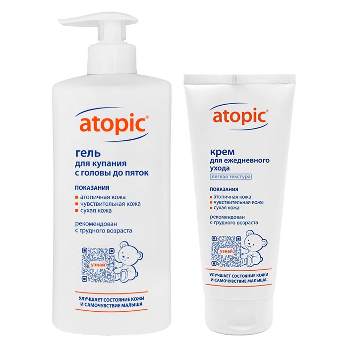 Изображение товара Набор для атопиков: Atopic Гель 400 мл + Крем 200 мл по выгодной цне