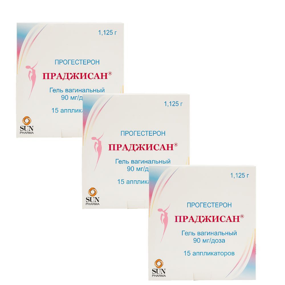Изображение товара Набор из 3 уп Праджисан гель вагинальный 90 мг/доза 1125 гр 15 шт. апликатор