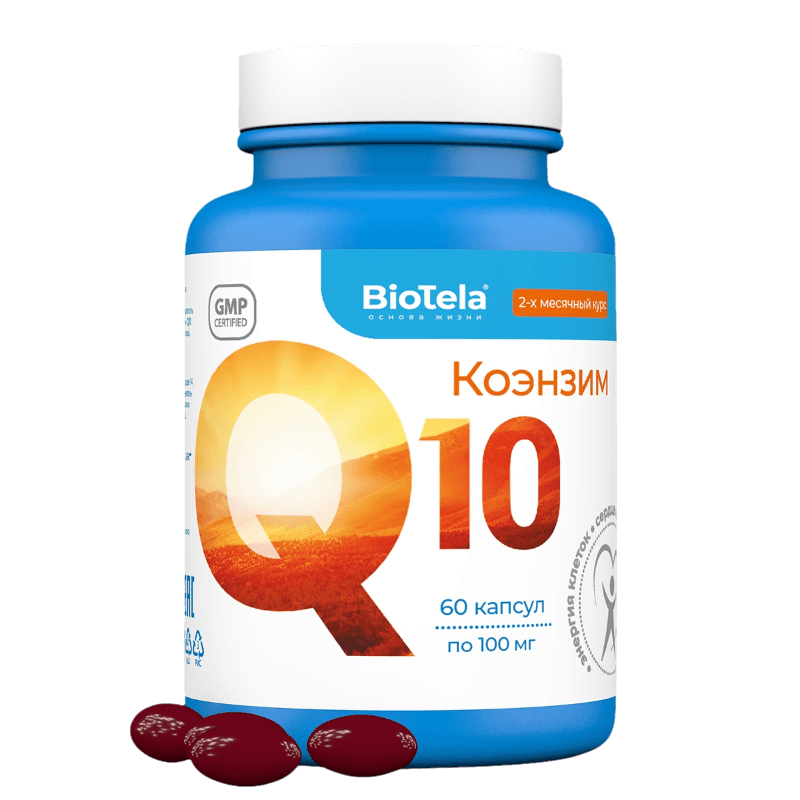 Изображение товара Biotela Коэнзим Q10 60 капсул по 790 мг для энергии и здоровья