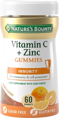 Изображение товара Нэйчес баунти Витамин С плюс цинк 60 шт. Гаммис - жевательные пастилки массой 2 гр