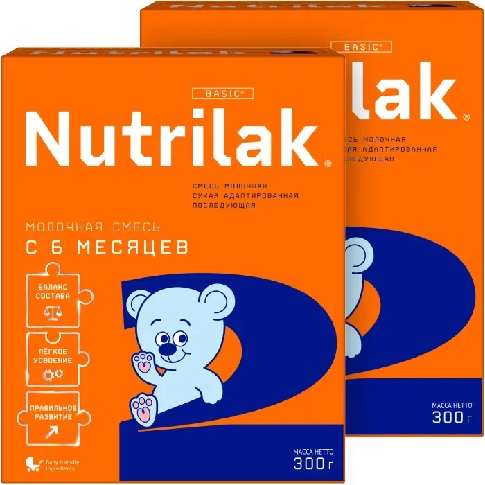 Изображение товара Набор из 2х упаковок NUTRILAK 2 СМЕСЬ СУХ МОЛОЧНАЯ АДАПТИР 300,0 по спец.цене