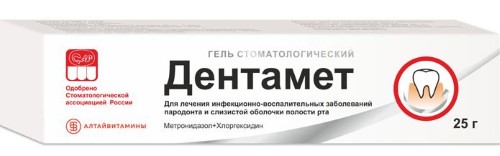 ДЕНТАМЕТ 25,0 ГЕЛЬ инструкция по применению