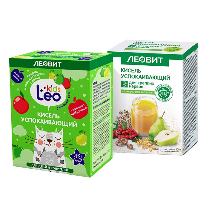 Изображение товара Набор ЛЕОВИТ кисели успокаивающие: кисель диетический + LEO KIDS кисель детский