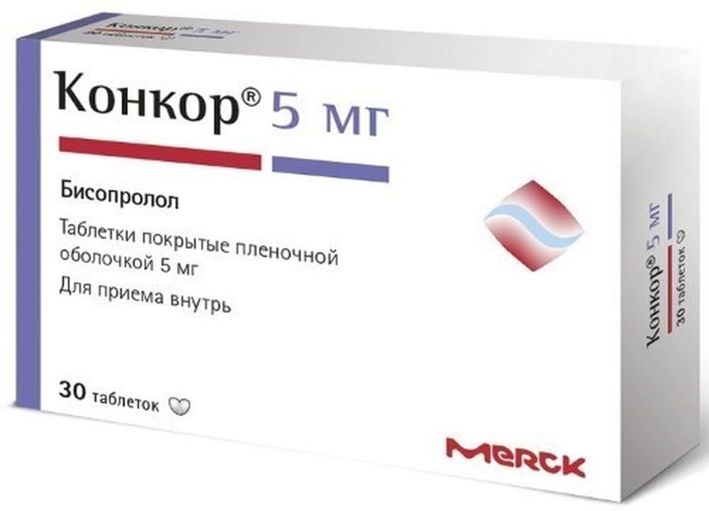 Изображение товара Конкор 5 мг 30 шт. таблетки для лечения гипертензии
