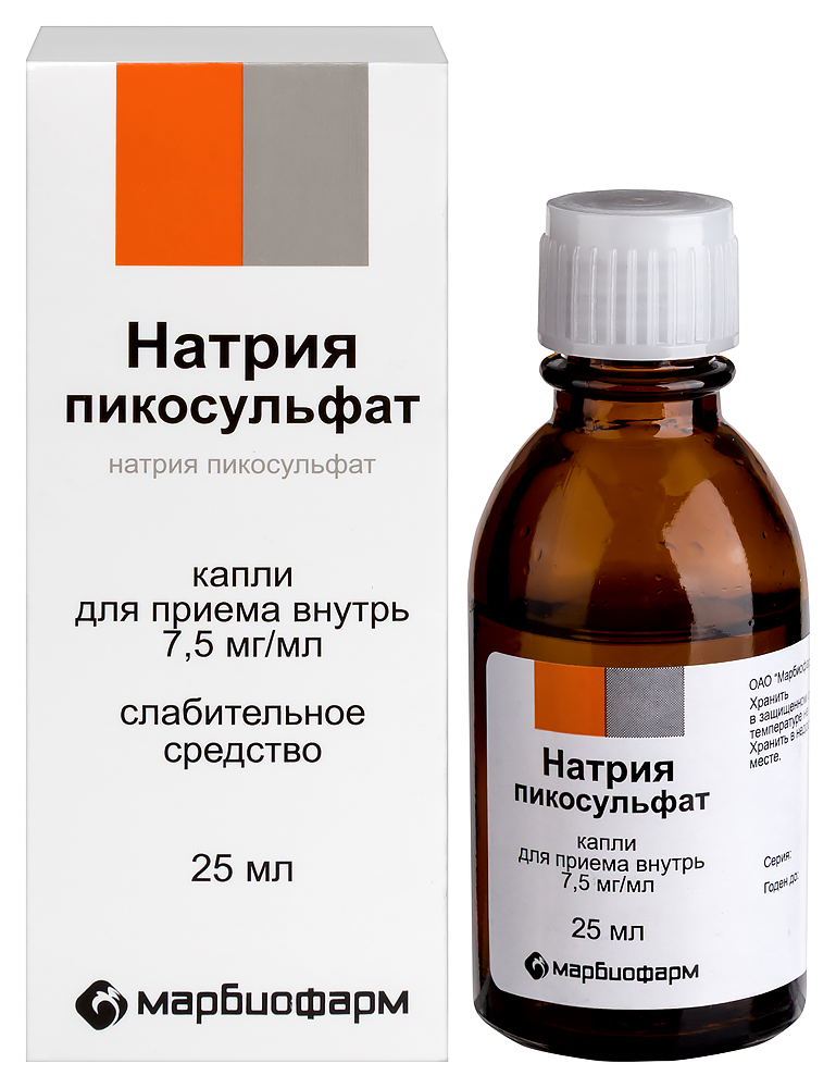 Изображение товара Натрия пикосульфат 7,5 мг/мл флакон-капельница капли для приема внутрь 25 мл