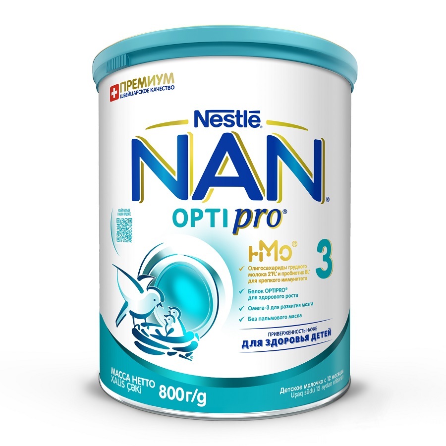 Изображение товара Nan 3 optipro напиток молочный сухой для детей с 12 мес 800 гр