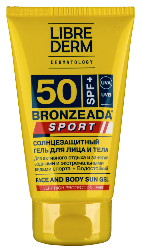 Изображение товара Librederm bronzeada гель солнцезащитный для лица и тела sport spf 50 150 мл