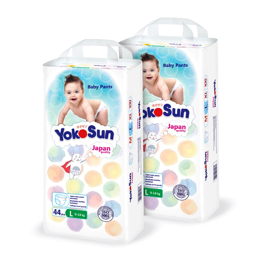 Изображение товара Набор YOKOSUN для детей: 2 упаковки Comfort подгузников-трусиков L/9-14 КГ/ 44 ШТ.
