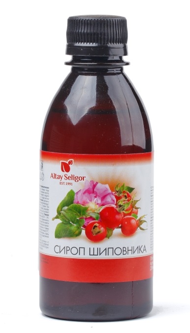 Изображение товара Алтай-селигор сироп шиповника с листьями облепихи и земляники 250 мл