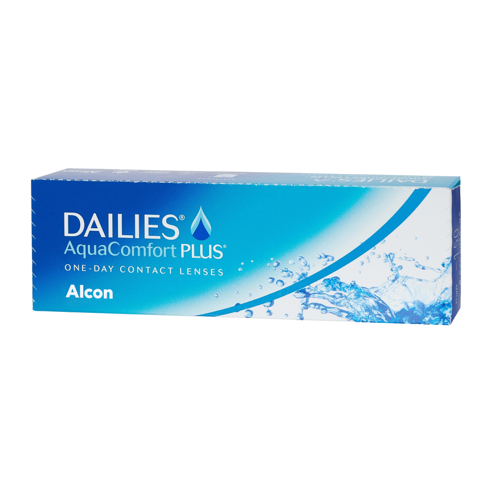 Изображение товара Alcon Dailies AquaComfort Plus однодневные контактные линзы 30 шт - комфортные и гипоаллергенные