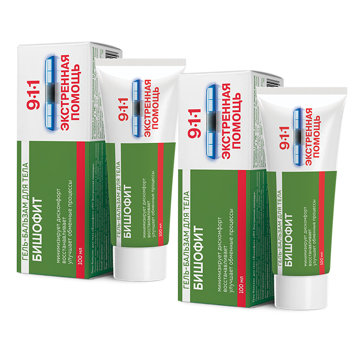 Изображение товара Набор "2 по цене 1го" - 911 Экстренная помощь бишофит гель-бальзам для тела 100мл