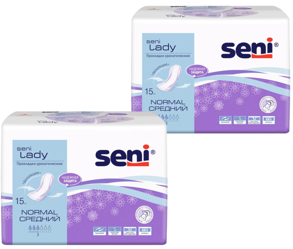 Изображение товара Набор Seni lady прокладки уролог normal №15  из 2 уп со скидкой