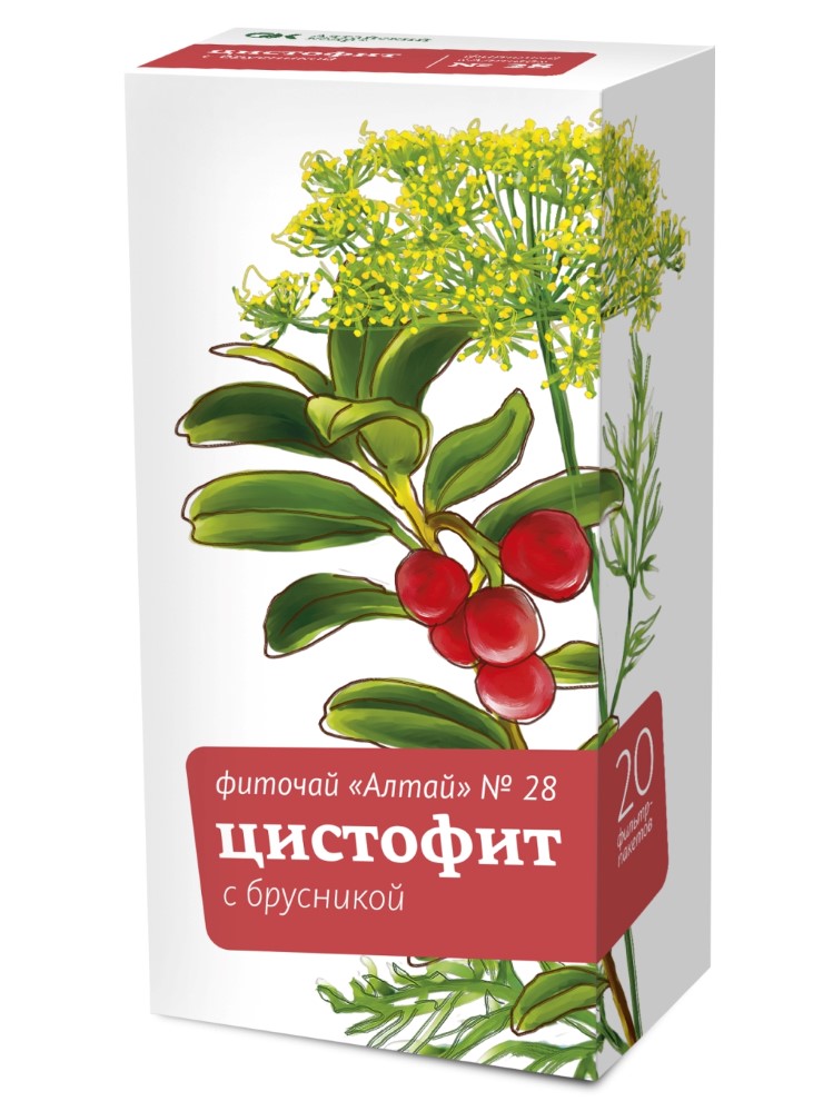 Изображение товара Фиточай алтай № 28 цистофит с брусникой 2 гр 20 шт. ф/п