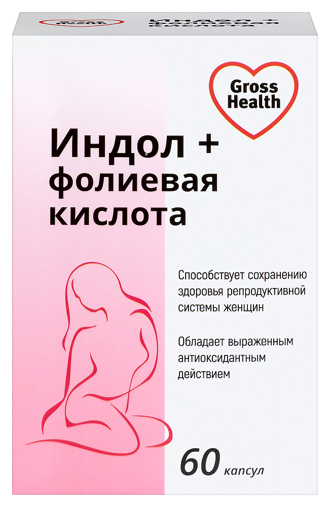 Изображение товара Gross health индол+фолиевая кислота 60 шт. капсулы по 400 мг
