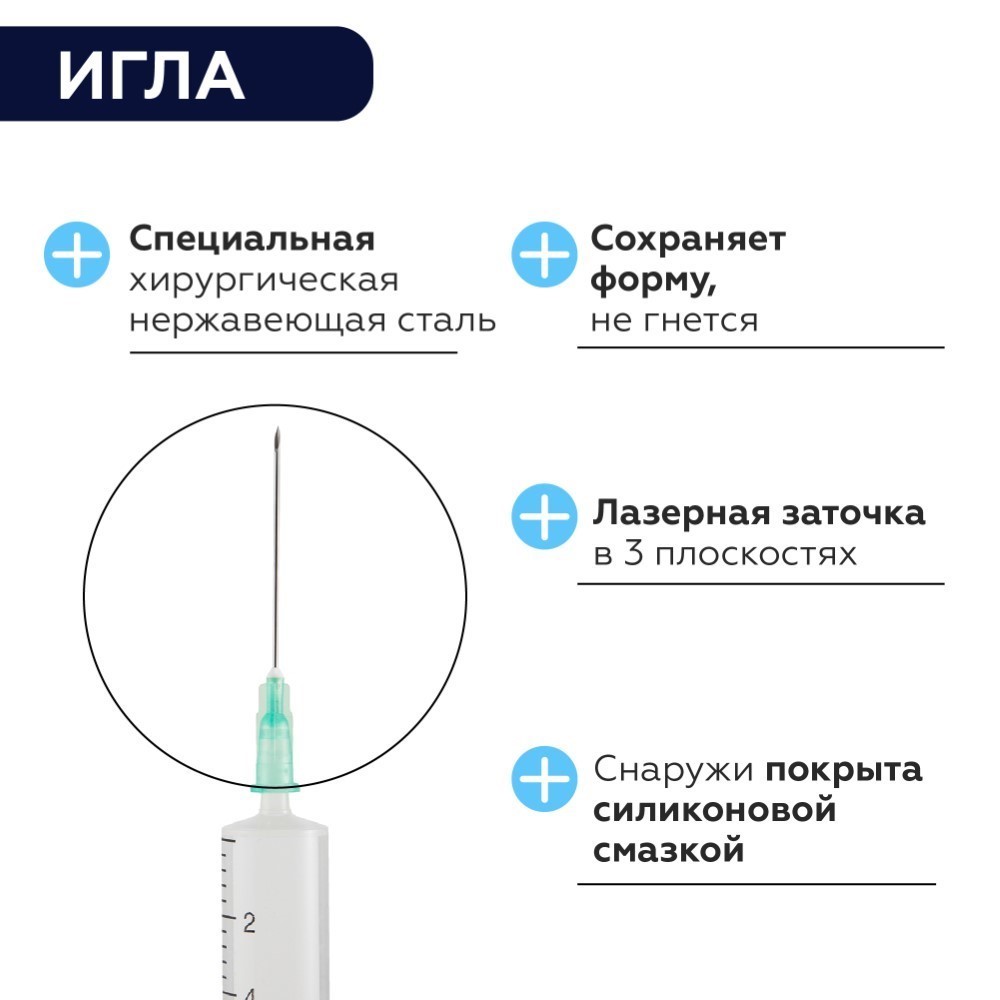 Шприц 10 мл 3-х компонентный c иглой 21g 0,8x38 мм 1 шт./ цзянсу чжиюй/ -  цена 13 руб., купить в интернет аптеке в Улан-Удэ Шприц 10 мл 3-х  компонентный c иглой 21g