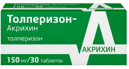 Толперизон-Акрихин 150 Мг 30 Шт. Таблетки, Покрытые Пленочной.