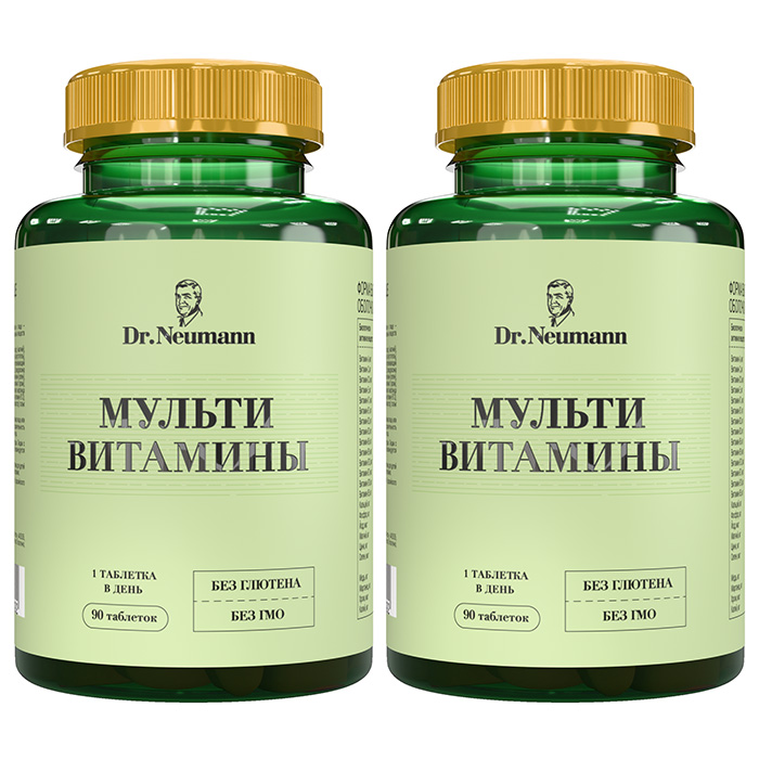Изображение товара Набор Dr neumann мультивитамины №90 табл со скидкой 20% на вторую упаковку
