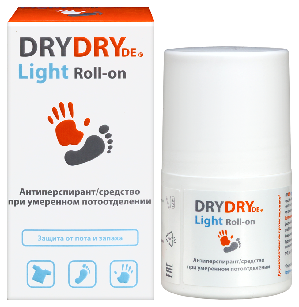 Drydry de light антиперспирант/средство при умеренном потоотделении 50 мл инструкция по применению