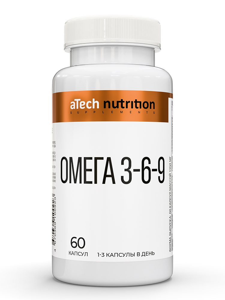 Изображение товара Atech nutrition омега 3-6-9 60 шт. капсулы массой 1350 мг Изображение товара Atech nutrition омега 3-6-9 60 шт. капсулы массой 1350 мг