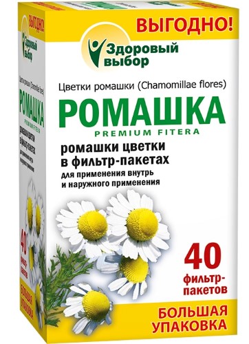 Изображение товара Ромашка premium fitera 1,5 40 шт. фильтр-пакеты