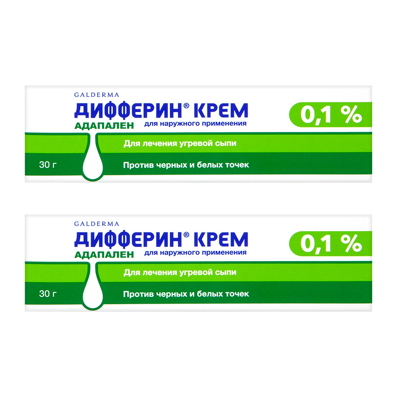 Изображение товара Набор 2 упак ДИФФЕРИН 0,1% 30,0 КРЕМ Д/НАРУЖ ПРИМ по спец цене