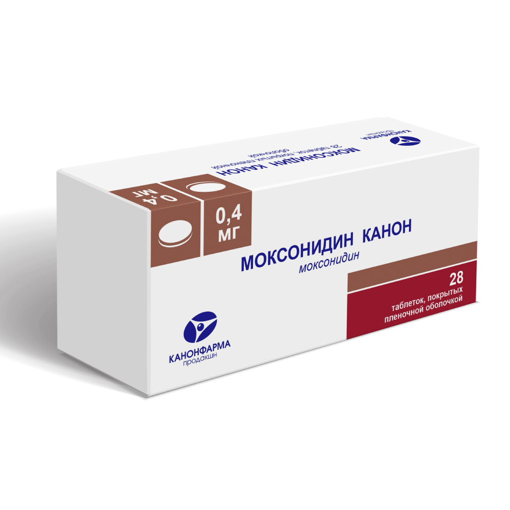 Изображение товара Моксонидин канон 0,4 мг 28 шт. таблетки, покрытые пленочной оболочкой