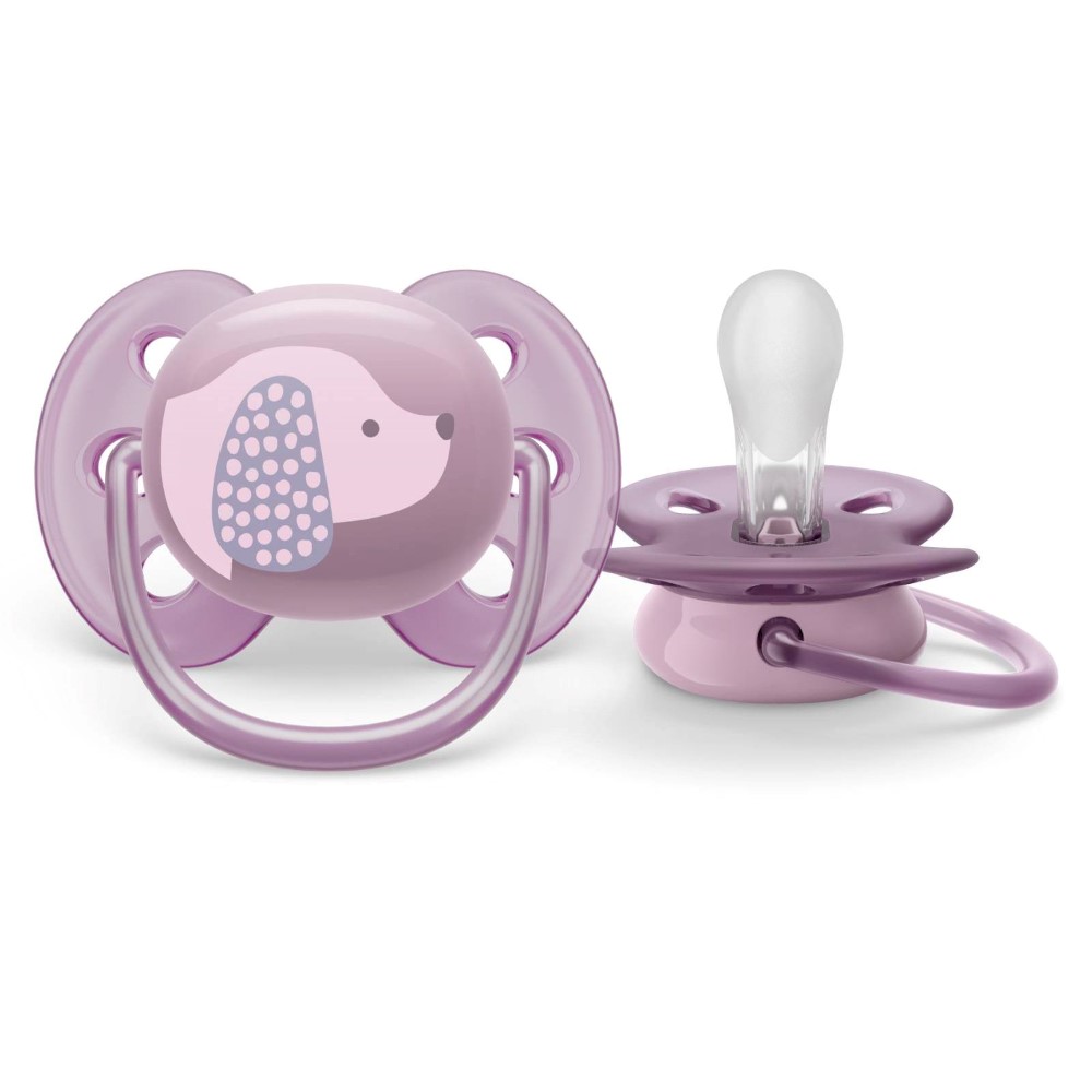 Изображение товара Силиконовая пустышка Avent Ultra Soft 6-18 месяцев, 1 шт