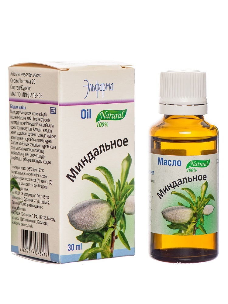 Изображение товара Миндальное косметическое масло Elfarma 30 мл для ухода для кожи и волос