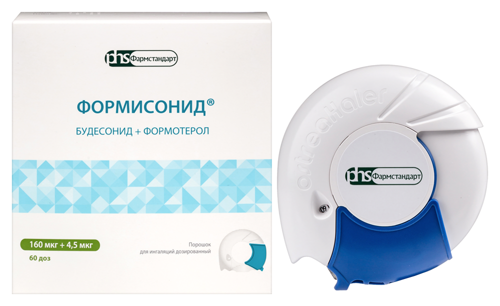 Изображение товара Формисонид 160+4,5 мкг 60 шт. порошок для ингаляций дозированный
