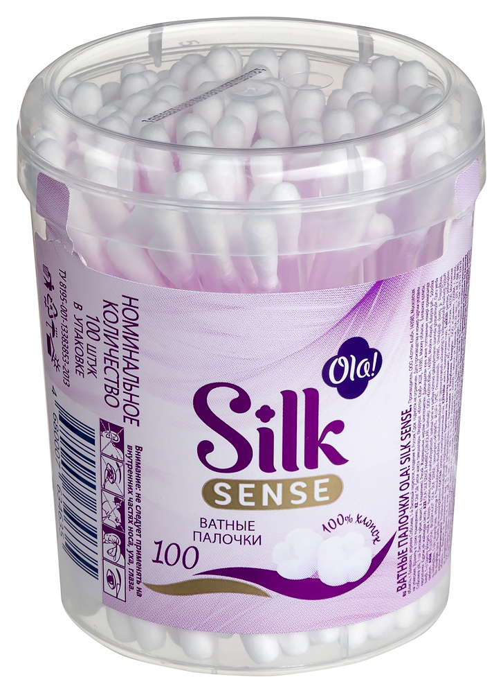 Изображение товара Ватные палочки Ola silk sense для макияжа и гигиены 100 шт Изображение товара Ватные палочки Ola silk sense для макияжа и гигиены 100 шт