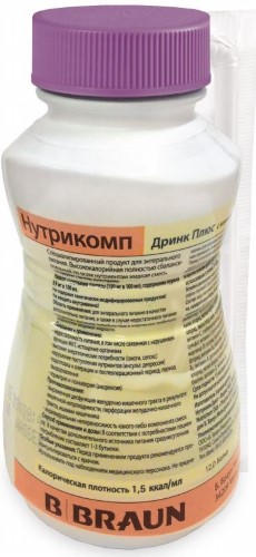 Изображение товара Энтеральное питание Нутрикомп дринк плюс ваниль 200 мл для восстановления
