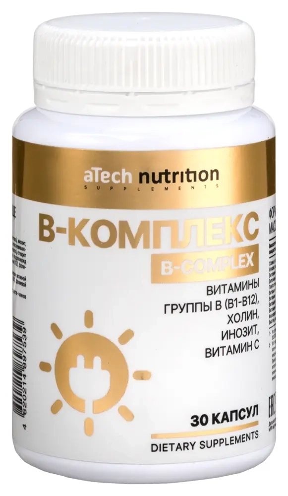 Изображение товара Atech nutrition в-комплекс 30 шт. капсулы массой 620 мг Изображение товара Atech nutrition в-комплекс 30 шт. капсулы массой 620 мг