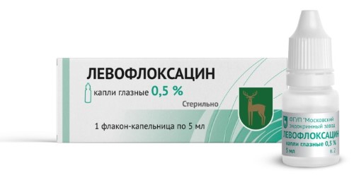 Изображение товара Глазные капли Левофлоксацин 0,5%, 5 мл