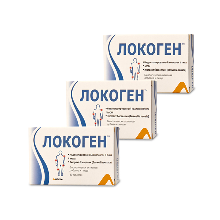Изображение товара Набор "Курс коллагена для суставов" 3 упаковки Локоген №30 со скидкой