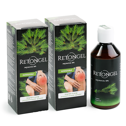 Изображение товара Набор Retongel эмульгель с терпентинновым маслом укрепляющего и тонизирующего действия для ухода за кожей в области суставов 2уп