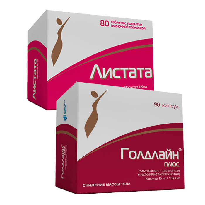 Изображение товара Набор Голдлайн Плюс 15 мг №90 + Листата 120мг №80 по специальной цене