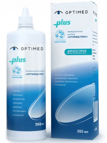 Изображение товара Optimed plus универсальный раствор для контактных линз 360 мл
