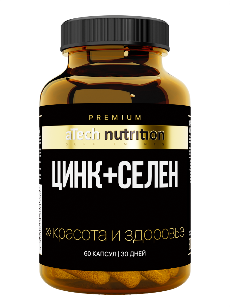 Изображение товара Atech nutrition premium цинк+селен 60 шт. капсулы массой 500 мг