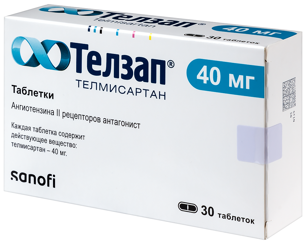 Телзап 40 мг 30 шт. таблетки - цена 424 руб., купить в интернет аптеке в  Новочебоксарске Телзап 40 мг 30 шт. таблетки, инструкция по применению